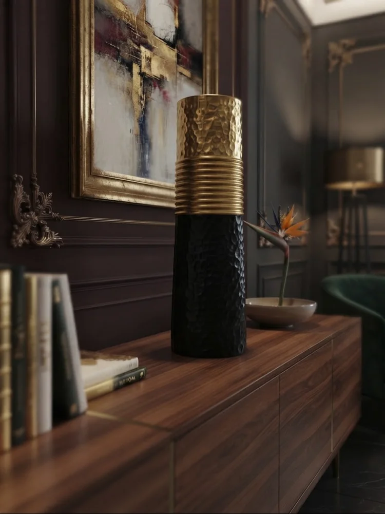 Black and Gold Vase